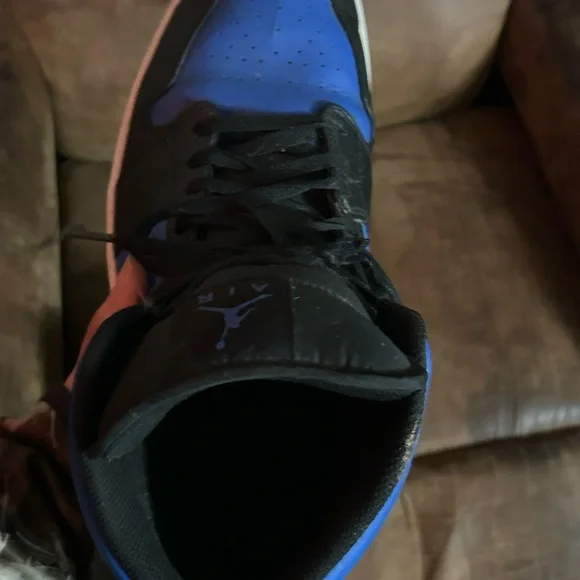 Jordan Black and Blue High-Top Sneakers - Picture 5 of 5